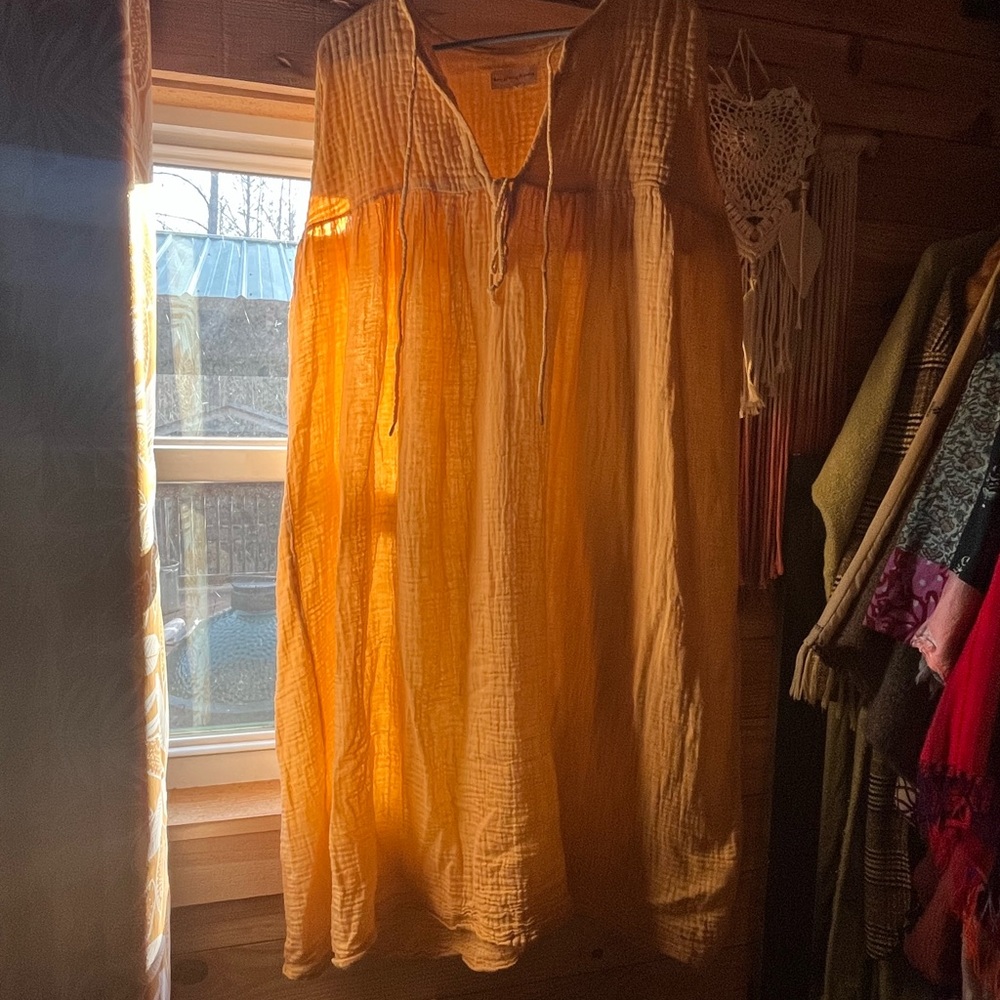 Daughters of India Flowy Yellow Dress